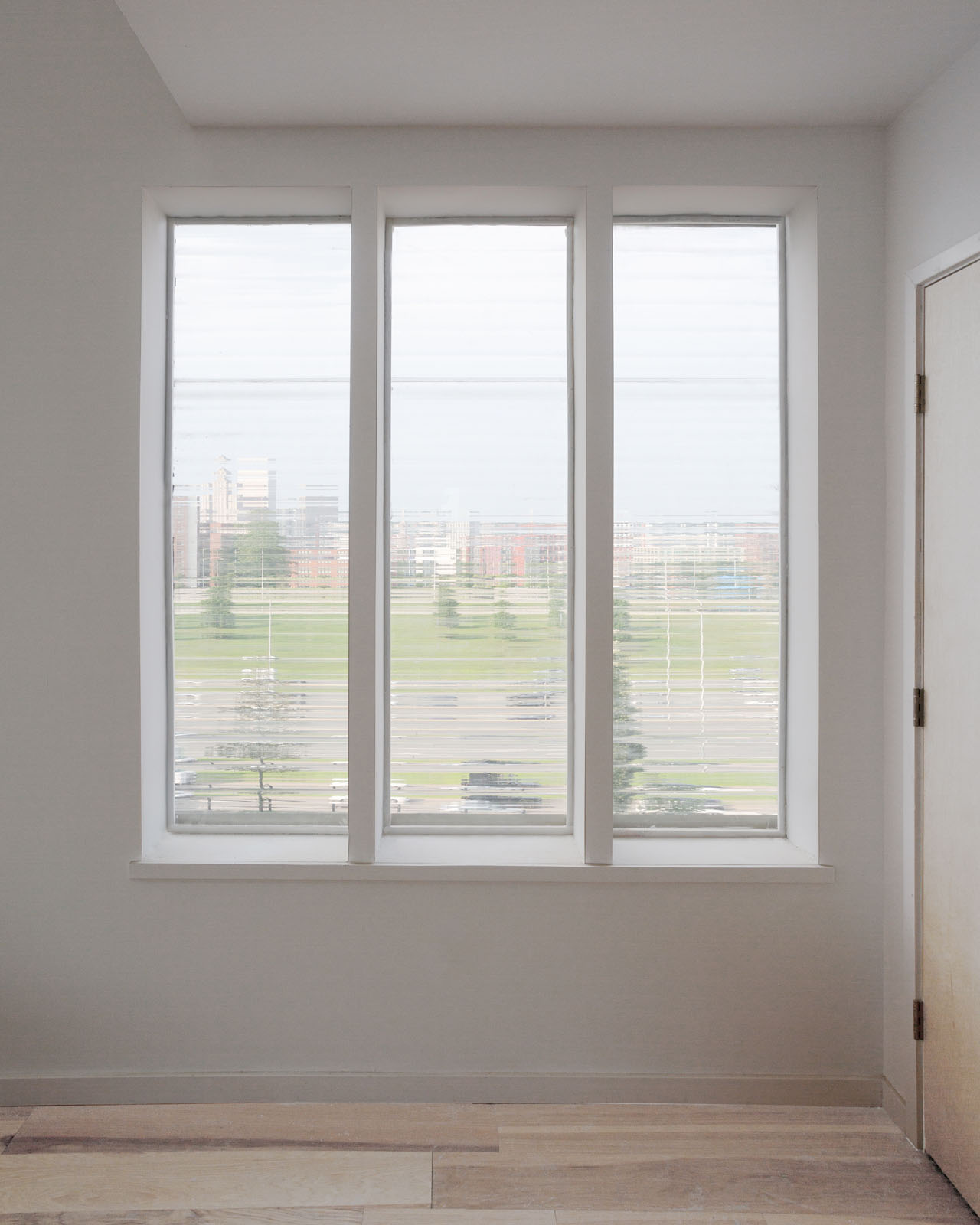 View through corrugated acrylic.