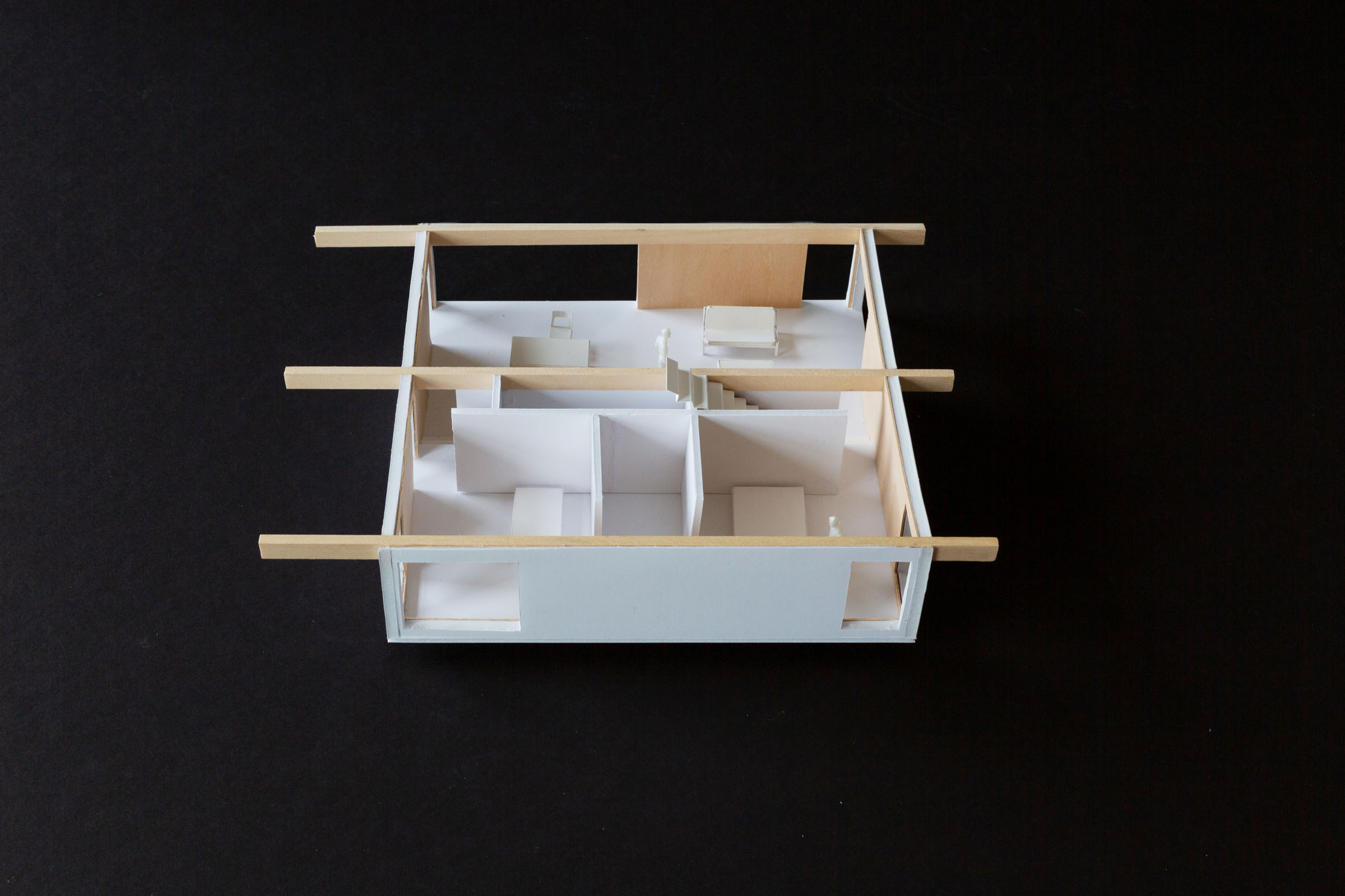 View of first floor with roof removed